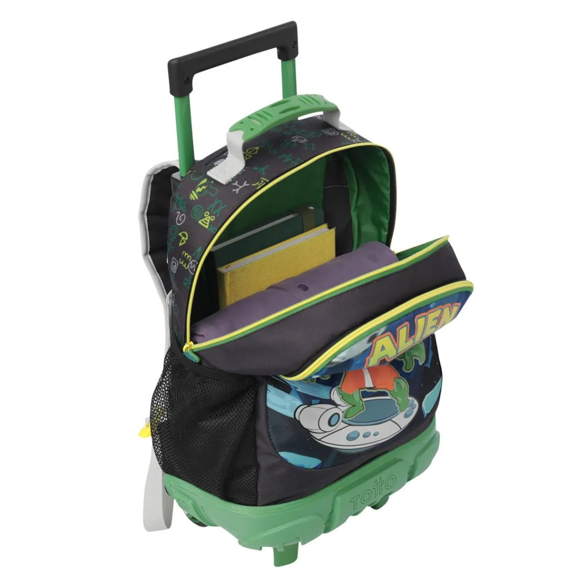 Sale - Mochila con ruedas Alien Cosmic M Material Escolar