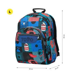 - Mochila escolar adaptable a carro cyber monstruos Acuareles*TOTTO Discount