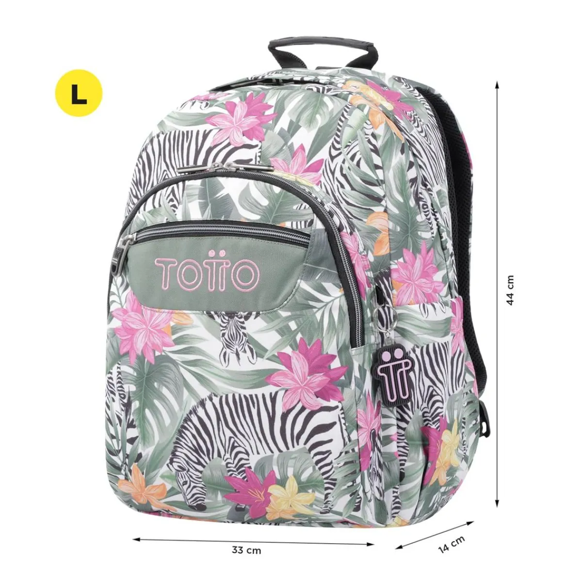Best - Mochila escolar adaptable a carro tropical cebras Acuareles Material Escolar