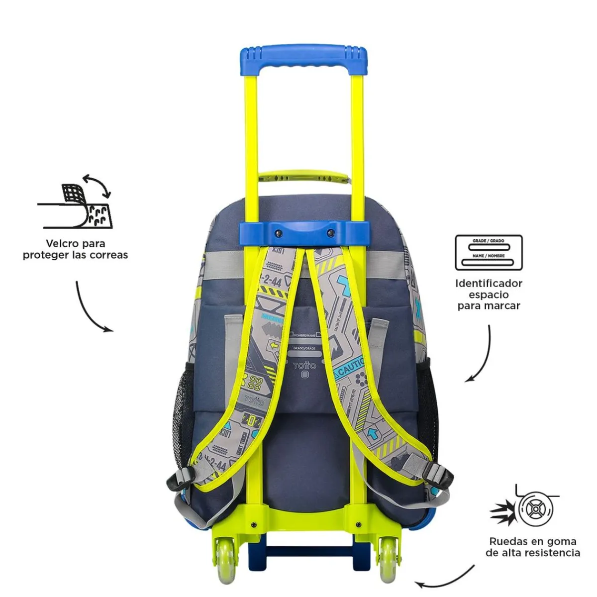 - Mochila escolar con ruedas grande Monark*TOTTO Clearance