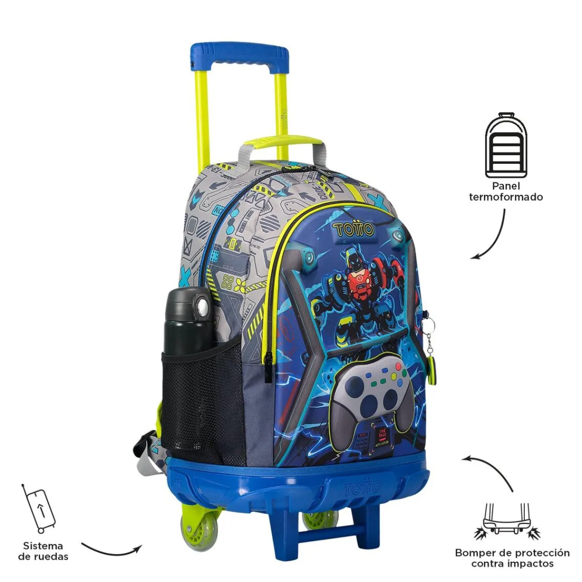 - Mochila escolar con ruedas grande Monark*TOTTO Clearance