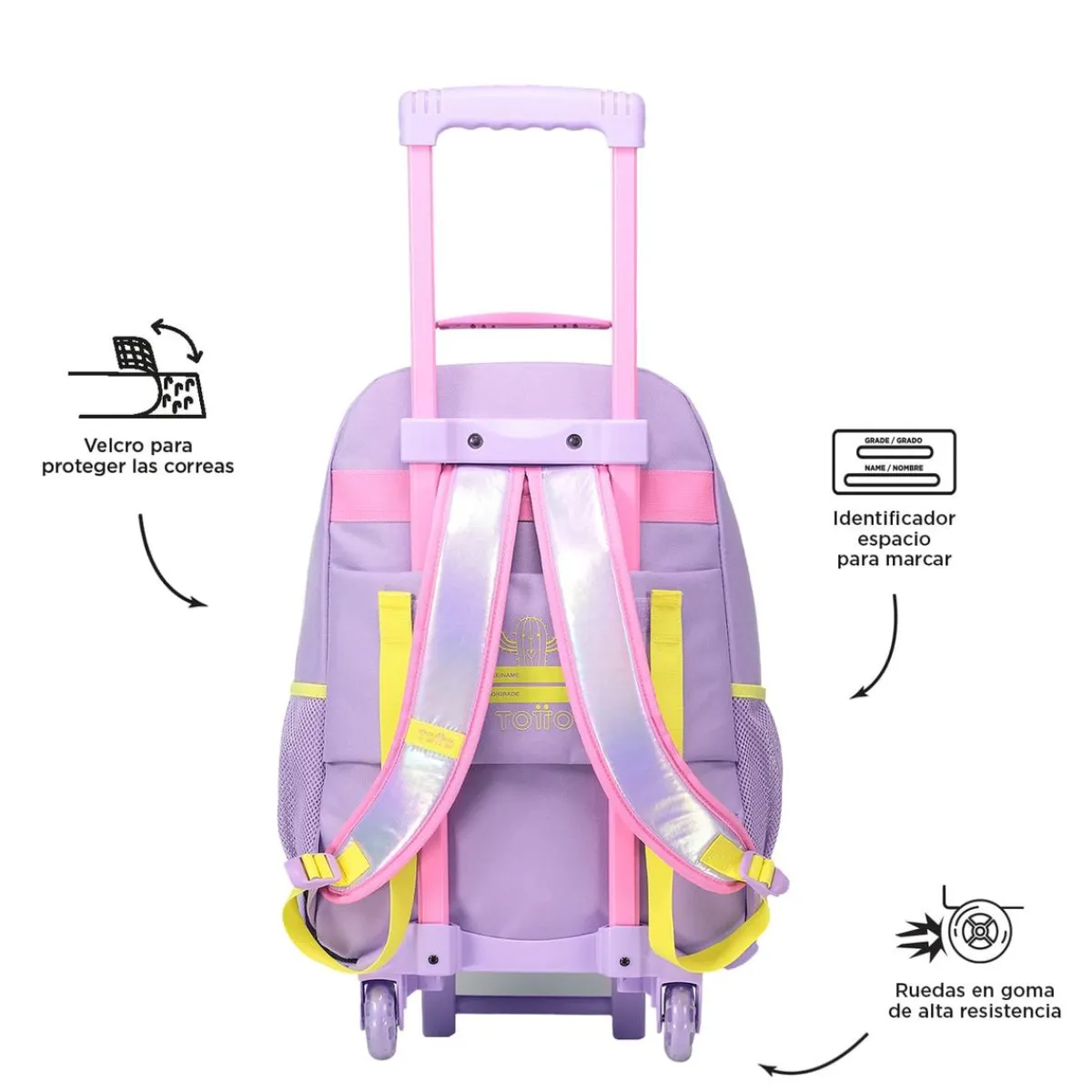 - Mochila escolar con ruedas grande Emojy*TOTTO Clearance