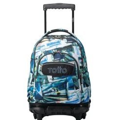 - Mochila escolar con ruedas postales y casetes Renglones Material Escolar