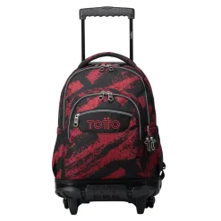 - Mochila escolar con ruedas tiza roja Renglones Material Escolar