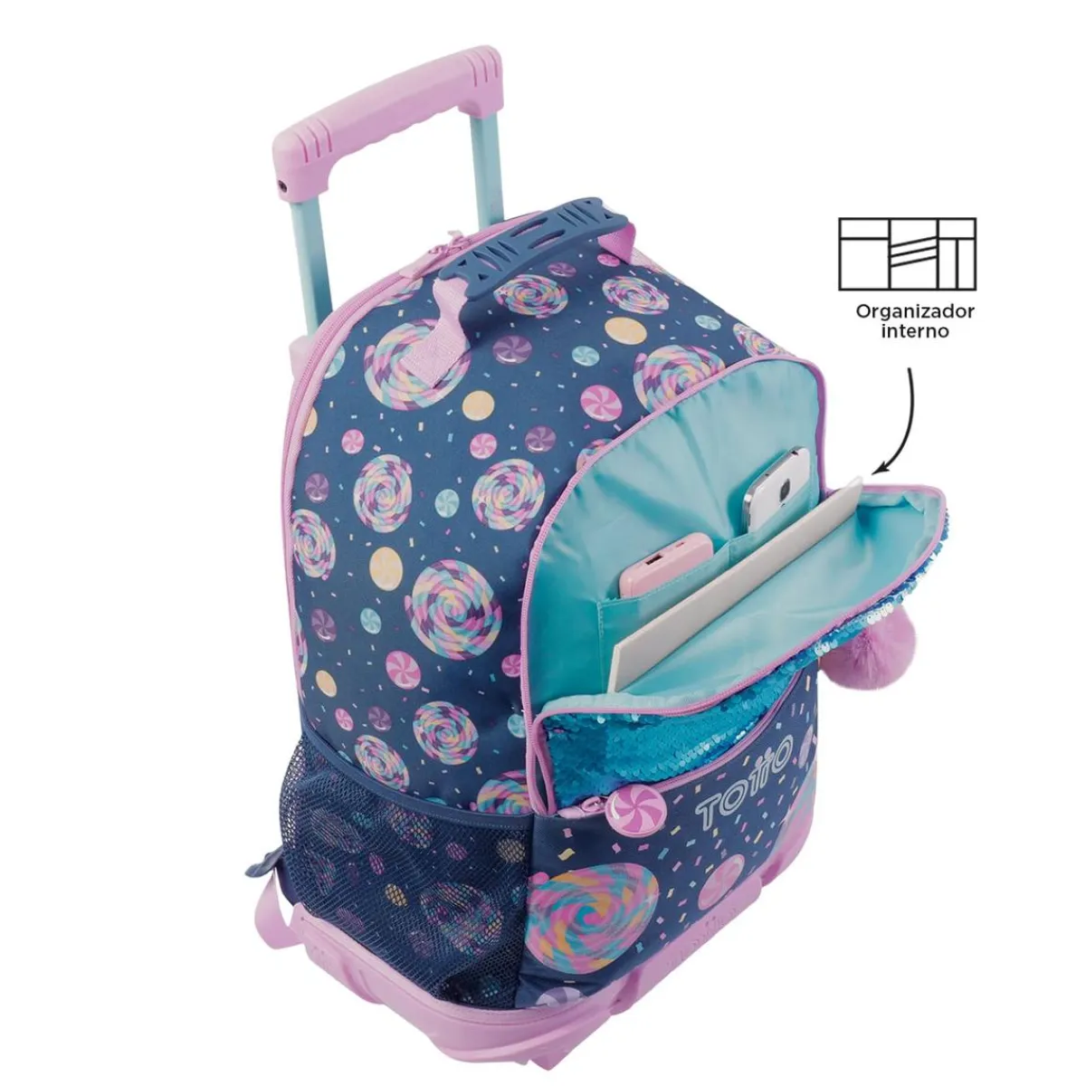 - Mochila escolar con ruedas grande Sweet Candy*TOTTO Clearance