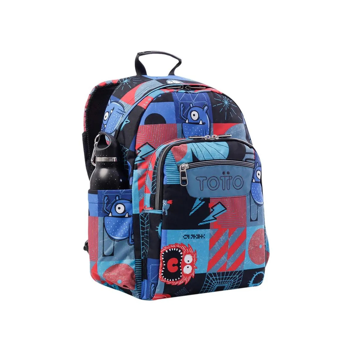 - Mochila escolar cyber monstruos Acuarela*TOTTO Best