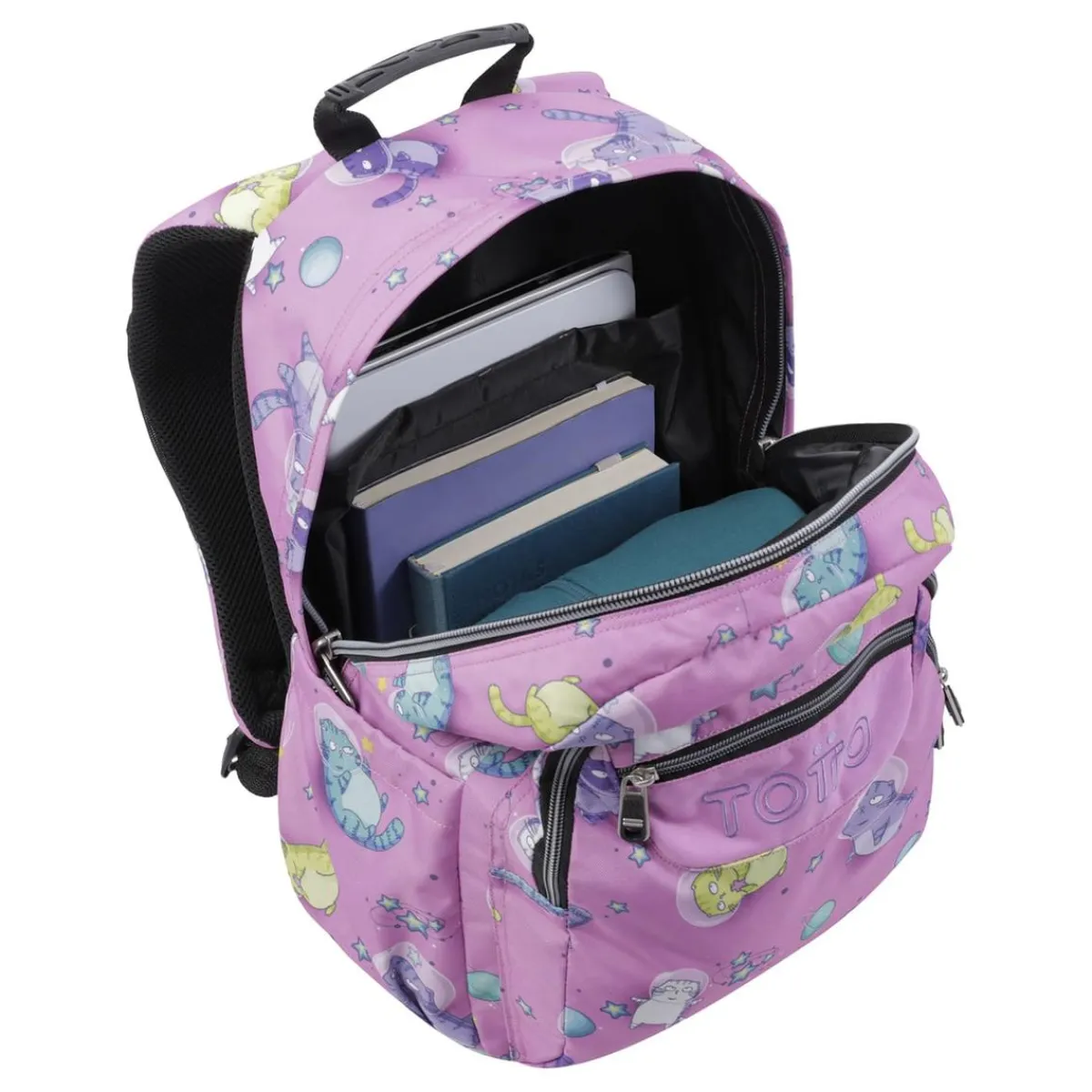 - Mochila escolar gatos astronautas Acuarela*TOTTO Clearance