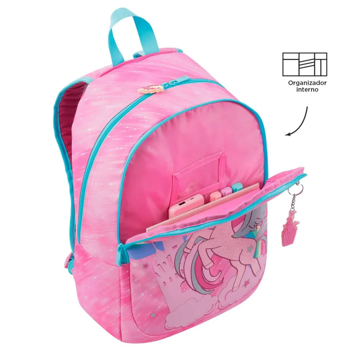 Hot - Mochila escolar grande Fantasy Material Escolar