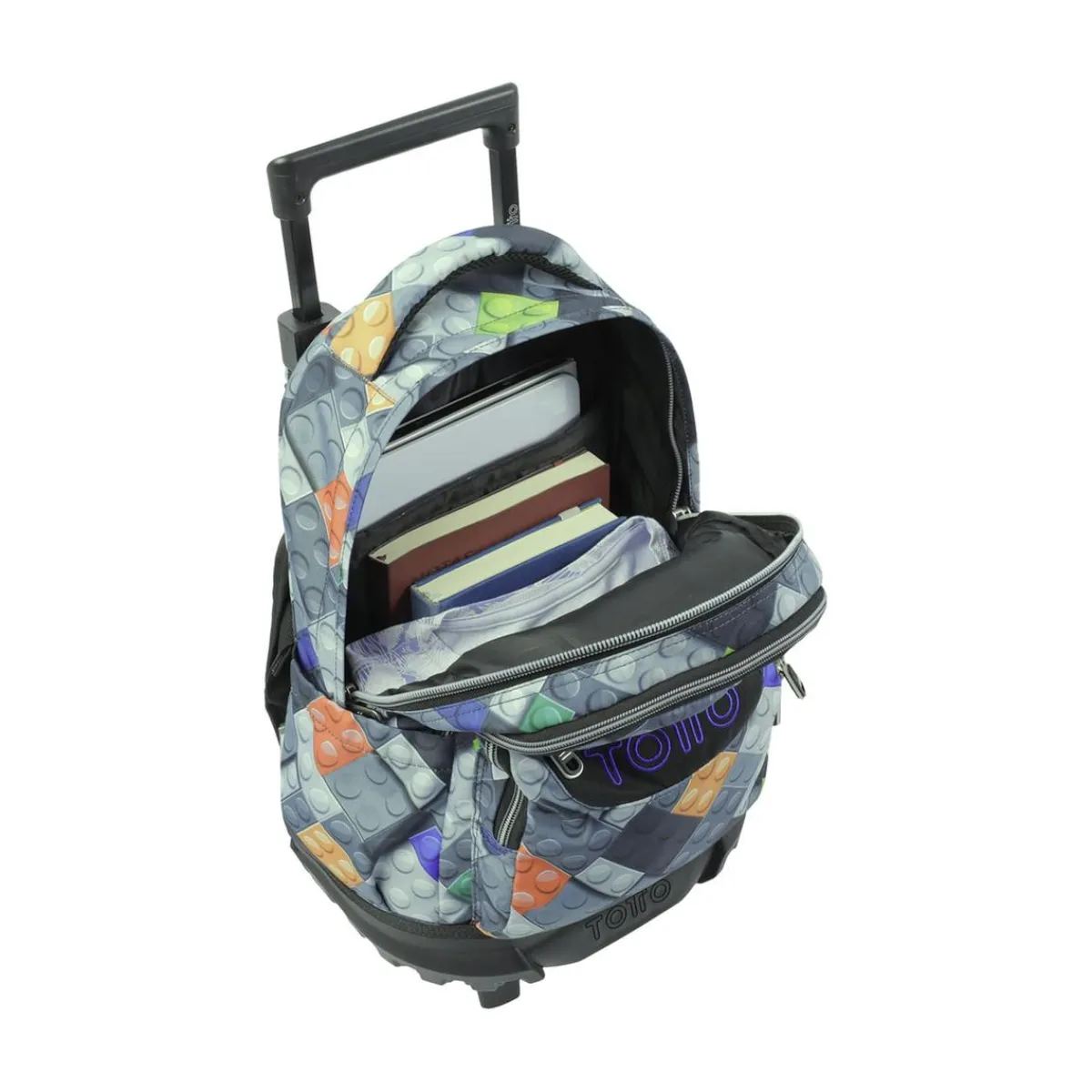Outlet - Mochila escolar pequeña ruedas bloques Resma Material Escolar