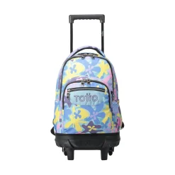 Hot - Mochila escolar pequeña ruedas flores hawaianas Resma Material Escolar