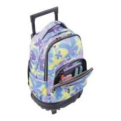 Hot - Mochila escolar pequeña ruedas flores hawaianas Resma Material Escolar