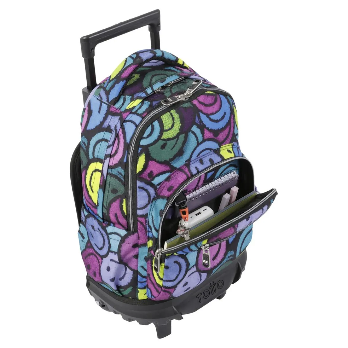 Clearance - Mochila escolar pequeña ruedas emojis Resma Material Escolar