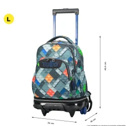 - Mochila escolar ruedas desmontable bloques Tiza*TOTTO Hot