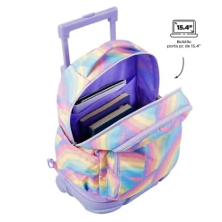 Hot - Mochila escolar ruedas desmontable arcoíris Tiza Material Escolar