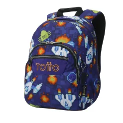 New - Mochila Gommas Space Blue Material Escolar