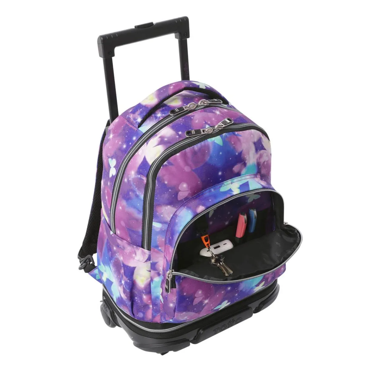 Sale - Mochila Tiza con ruedas Glitter Star Butterfly Material Escolar