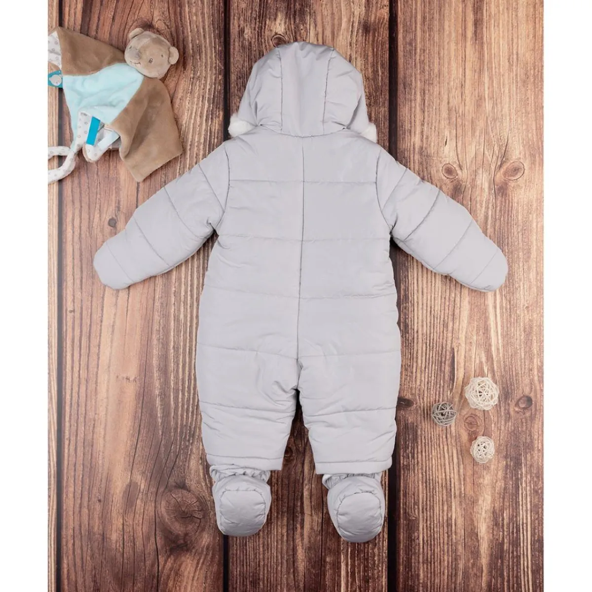 Discount Traje de nieve de nailon para niño gris Primeras Salidas·Abrigos Y Plumíferos|Recién Nacido·Primeras Salidas