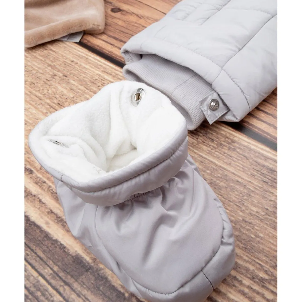 Discount Traje de nieve de nailon para niño gris Primeras Salidas·Abrigos Y Plumíferos|Recién Nacido·Primeras Salidas
