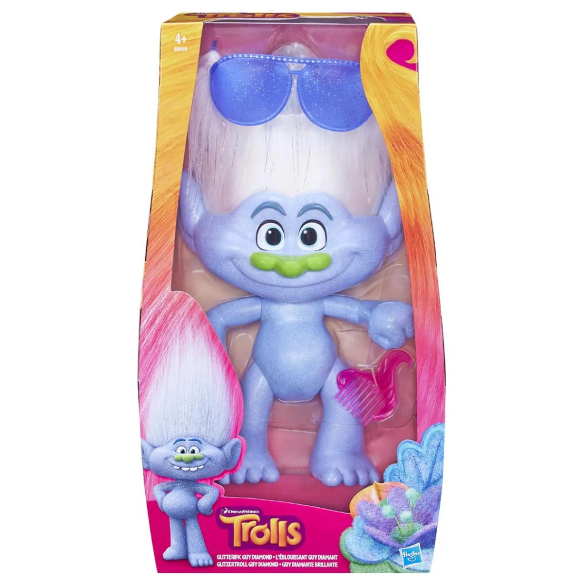 Outlet Trolls - Guy Diamante Brillante Coleccionables Y Mini Mundos