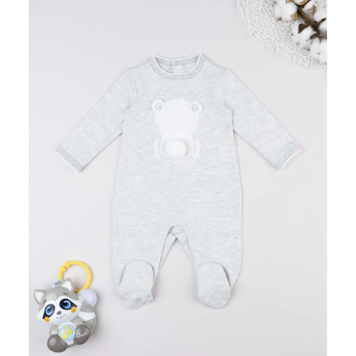 Tutina bebé gris con estampado*Prenatal Best