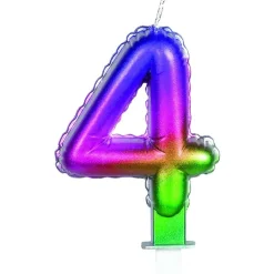 Clearance Vela multicolor número 4 Artículos De Fiesta Y Regalos