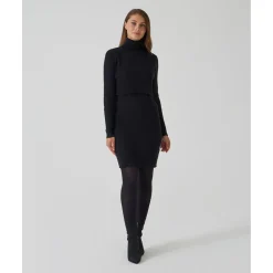 Vestido premamá y lactancia tricot negro*Prenatal Sale