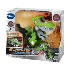 New - Dinosaurio electrónico transformable en coche 4x4, Switch & Go Dino Barro ㅤ Coleccionables Y Mini Mundos