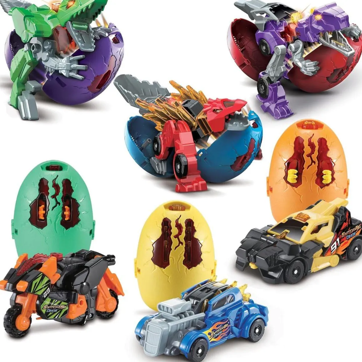 - Huevo Dino Switch&Go Transformables (Varios modelos) ㅤ Coleccionables Y Mini Mundos