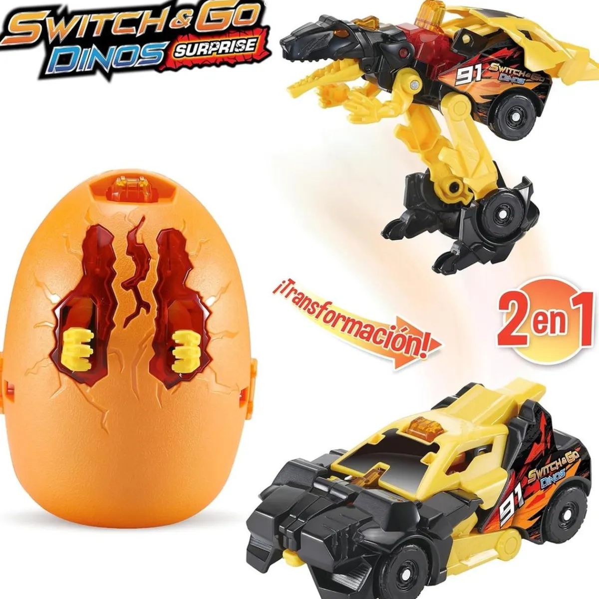 - Huevo Dino Switch&Go Transformables (Varios modelos) ㅤ Coleccionables Y Mini Mundos