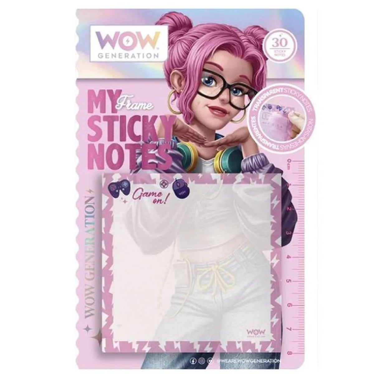 Wow Generation - Set 24 notas adhesivas transparentes (Varios Modelos)*KIDS EUROSWAN S.L. New